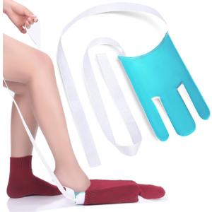 CAidRE Sock Aid - Sock Aid Device for Seniors, Disabled, Pregnant - Sock Helper Aide Tool - Sock Assistant Device No Bending (Blue)