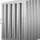 Stainless Steel Commercial Kitchen Hood Filter 19.5 W x 15.5 H Inch Range Hood Baffle for Grease Rated Commercial Kitchen Exhaust Hood 4 Grooves Hood Filter (5 Pack)