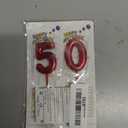 Red 50th Birthday Number Candles,Birthday Candles for Cake,Red Number for Cake Toppers,Decorations for Her Him Party Anniversary Wedding