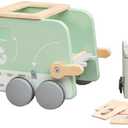 Montessori Wooden Recycling Garbage Truck Toy, 13 Pieces, Ages 3+ Years