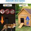 1080P HD Camera Solar Automatic Chicken Coop Door, 5000 mAh Large Battery, Support WiFi, APP Remote Viewing and Control, Timer, Alarm Driver Function, Easy to Install and Use