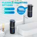 Automatic Soap Dispenser with Sensor, Rechargeable Wall Mount Touchless Soap Dispenser, 4-Level Adjustable, IPX5 Waterproof, 380ml Liquid Soap Dispenser for Bathroom, Kitchen