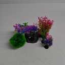 Ameliade Aquarium Artificial Plastic Plants Decorations and Rock Cave Decor Set Goldfish Betta Fish Tank Accessories Small Large Fish Bowl Ornaments