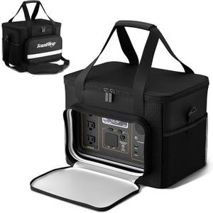 ScarabWrap Power Station Bag, 900D Waterproof, Reflective Strip, Fits Jackery/Anker 500/300, Camping, Fishing, RV