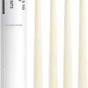 10" Classic Taper Candles, Ivory, 4-Pack, 7-8 Hours Long Burning, Unscented Tall Candlesticks