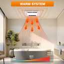 4 in 1 Bathroom Exhaust Fan with Heater, 190 CFM Bathroom Exhaust Fan with Light, 1800W Heating Power, 1.0 Sone Bath Fan with Light, Heating, Ventilation, Remote Control, UL Listed