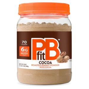 PBfit 30 Ounce Peanut Butter Powder Chocolate Flavor, Cocoa Powdered Peanut Butter Spread From Real Roasted Peanuts and Cocoa, 6g of Protein 7% DV, Gluten-Free, 70 calories, 88% less fat (Pack of 1) BBD: 03-13-26