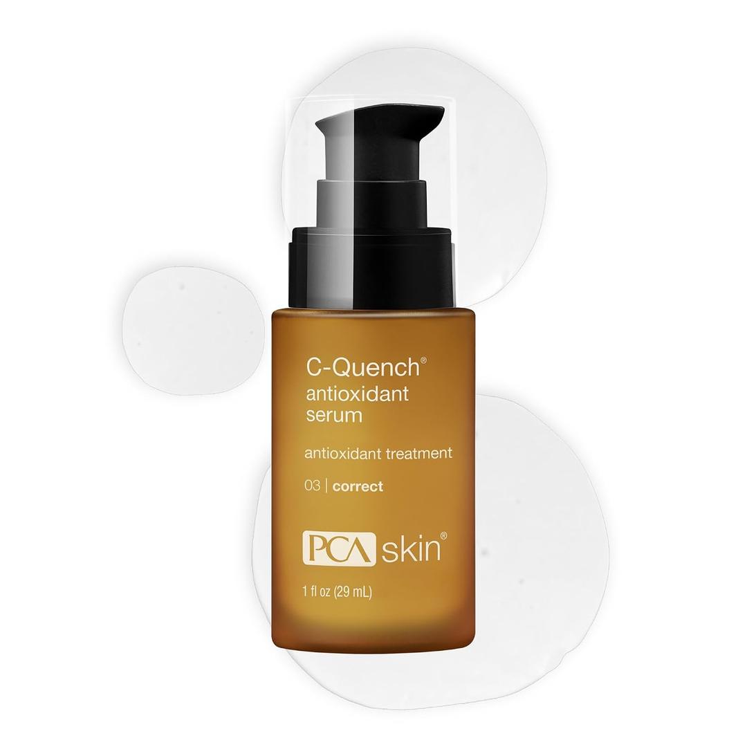 PCA SKIN Vitamin C Quench Antioxidant Protective Face Serum - Anti Aging Hydrating Facial Corrector with Hyaluronic Acid for Fine Lines & Wrinkles, Recommended for Oily & Acne-Prone Skin (1 fl oz)