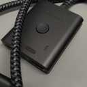 HDMI Switch 2 in 1 Out 4K@60Hz, WARRKY[with 3.3ft Fixed Braided HDMI Cable, Aluminum Case, 2K@144Hz, HDCP 2.2] Bidirectional 2x1 Switcher Splitter Compatible for PS5/4, Xbox, Roku, FireStick, Switch (Grey)