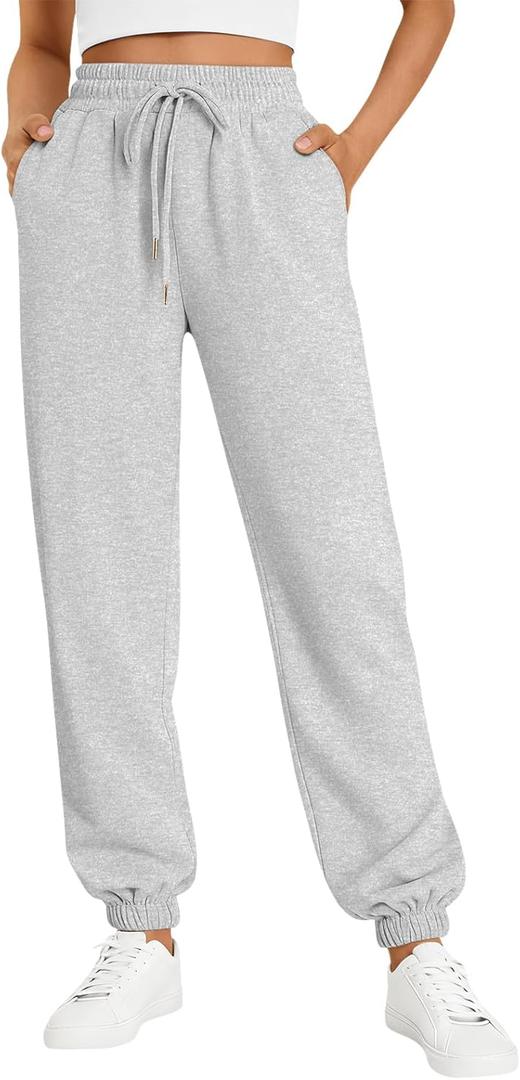 Trendy Queen Women's Sweatpants Athletic Joggers Baggy Pants Lounge Bottom 2026 Fall Fashion with Pockets. S Size