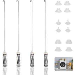 W11171694 W11396716 Suspension Rod, Washing machine suspension rod (4PCS), for Whirlpool WTW5100HC0 WTW5105HW2 WTW5105HW0 WTW6120HW0 & for Maytag MVW6230HW2 MVW6230HW0