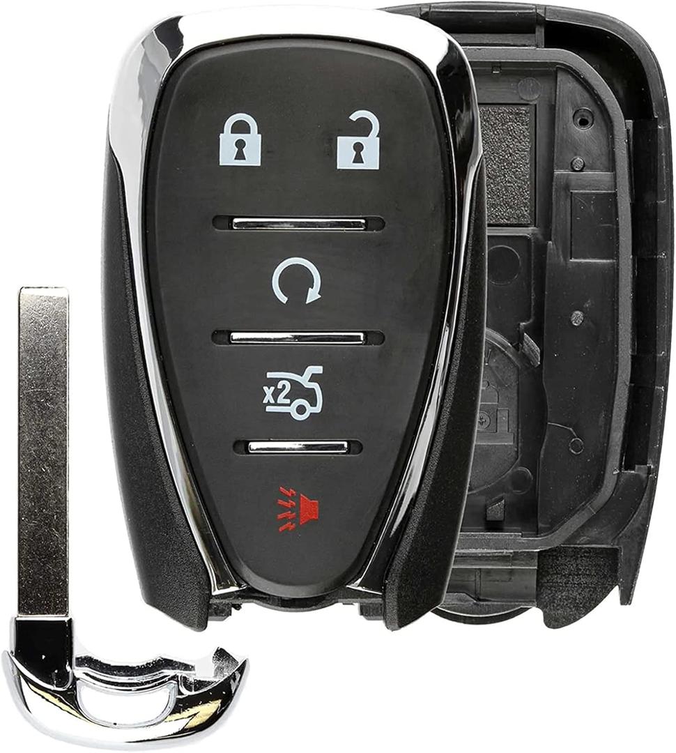 Key Fob Shell for Chevrolet Camaro Cruze Malibu, Alliskeys 5-Button Smart Key Case Cover Replacement for Chevrolet 2016-2021 HYQ4EA/HYQ4AA