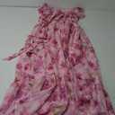 Women's 2025 Floral Summer Dress Smocked V Neck Boho Plus Size Beach Party Wedding Guest Ruffle Long Dresses 3XL