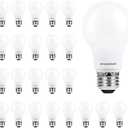 SYLVANIA ECO LED A19 Light Bulb, 60W Equivalent, Efficient 9W, 7 Year, 750 Lumens, Non-Dimmable, Frosted, 5000K Daylight, Pack of 24 (40987)