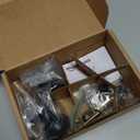 Amazon Basics Exterior Door Knob With Lock, Coastal, Matte Black