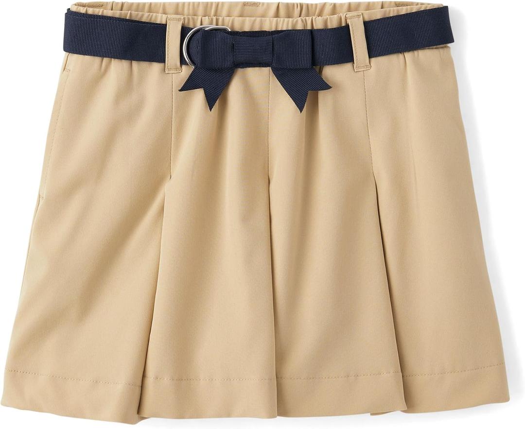 Gymboree Girls and Toddler Twill Pleated Belted Skort (6, Sahara)