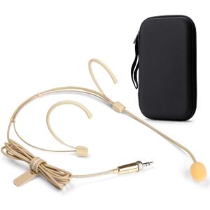 Premium Dual Earhook Face Microphone, 3.5mm Screw Lock Plug for Sennheiser Wireless System, Wired, Microphone