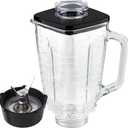 Replacement Parts 5-Cups Square Top Glass Jar Assembly With BladeCompatible with Oster Classic Series Blender and Osterizer blender