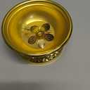 Retro Oil Lamp Butter Lamp Holder Buddha Votive Tealight Holder Ghee Oil Lamp Golden Buddhist Altar Supplies Temple Decor Diwali Worship, Golde