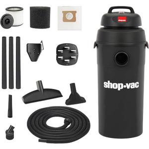 Shop-Vac 9522205 5 Gallon 5.5 Peak HP Hangup Wet/Dry Vacuum, 1.25 Inch Diameter x 18 Foot Hose, 6 Foot Cord, Wall Mount Included, Ideal for Garage, Workshop & Home