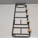 Hello Metal Rach With 5 Hooks Large Shelf 23.62" × 7.09" × 1.97"