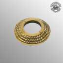 Renovators Supply Manufacturing Escutcheon Plate 3.88" OD Aluminum Escutcheon 1.5" IPS Lacquered Antique Gold Finish Radiator Flange