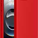 Miracase Compatible with iPhone 16e Case, [Soft Anti-Scratch Microfiber Lining], Liquid Silicone Case Gel Rubber Shockproof Drop Protection Phone Case for iPhone 16e, Red