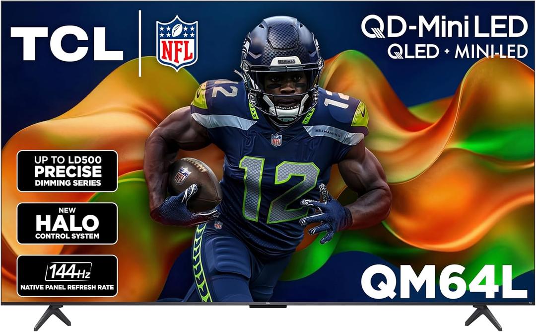 TCL 55 Inch Class QM64L Series | Mini LED QLED 4K HDR | 55QM64L, 2026 Model | 120HZ-144HZ High Brightness Smart Fire TV Dolby Atmos Onkyo Audio | Voice Remote with Alexa+ Gaming Streaming Television