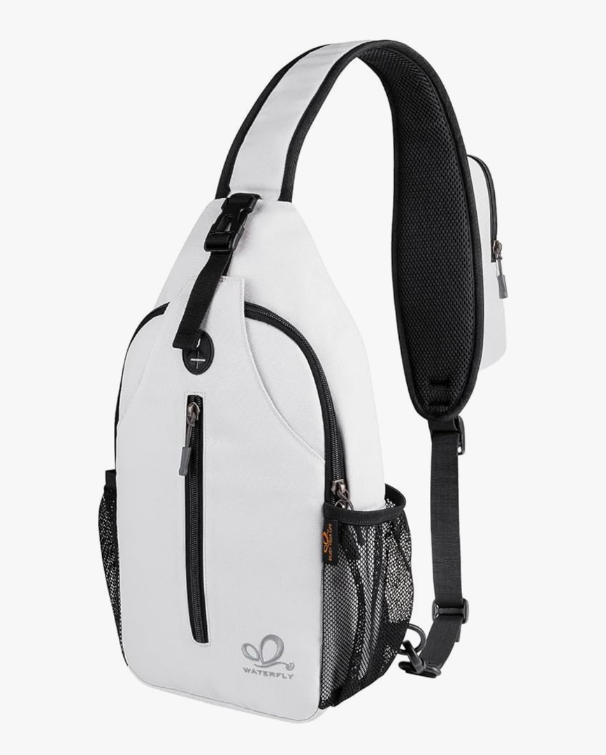WATERFLY Crossbody Sling Backpack Sling Bag Travel Hiking Chest Bag Daypack