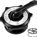 SPX0710XBA17 Key Cover and Handle Assembly Replacement for Hayward Multiport Valves 1 1/2" Vari-Flo Valves SP0710, SP0710X, SP0711, SP0712 with Gasket and O-Ring,Black