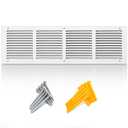 PionerialX 24" W x 6" H [Duct Opening Size] Steel Return Air Grille | HVAC White Rust-Resistant Vent Cover for Wall & Ceiling, AC Cold Air Return, Overall Dimensions 25.75" W x 7.75" H