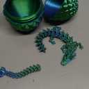 JOYIN 3D Printed Dragon Egg with 12" Laser Blue-Green Dragon Inside, Magic Articulated Toys, Cool 3D Fidget Toy, Easter Stuffers Party Favors for Boys Teen Girls, Classroom Prize Supplies Gifts