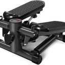 Mini Stepper for Home Workout with Resistance Bands & LCD Display - 300LB Capacity, Quiet Stair Climber Machine for Small Spaces, Cardio & Fat Burning