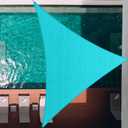 32' x 32' x 32' Turquoise Triangle Sun Shade Sail (ssET32) Sun Block Canopy Awning Commercial Grade 190 GSM Permeable UV Block for Outdoor Garden Backyard, 3 2' x 3 2' x 3 2' Premade