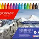Caran d'Ache Classic Neocolor II Water-Soluble Pastels, 15 Colors