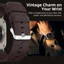 5 x Bandsie Leather Band Compatible with Apple Watch Ultra 3/Ultra 2/Ultra Band 49mm 46mm 45mm 44mm 42mm for Men, Vintage Genuine Suede Leather Wristband Strap for iWatch Series 11 10 9 8 7 6 5 4 SE 3 2 1 (Deep Coffee)