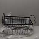 15.2" Metal Wire Baskets for Organizing 6 Pack, Household Pantry Storage Freezer Organizer Bins with Handles, Freezer Baskets for Upright Freezer, Refrigerators, Kitchen Cabinets, Black