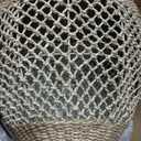 Arturesthome Rattan Woven Pendant Light for Kitchen Island, Hand-Woven Ceiling Chandelier, Handmade Natural Seaweed Hanging Lights Crafts Lampshade D 15.7in