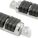 10mm Footpeg Highway Pegs Passenger Foot Peg Male-mount Footrest Pedal Fits For Harley Davidson Touring Street Glide Road King Road Electra Glid Softail Dyna Sportster 883 - Chrome