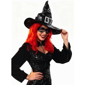 ROC PARTY Halloween Witch Hat for Women - Themed Party Headwear Accessory Pack of 3