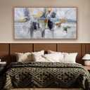 Teal Gold Wall Art Abstract Painting Wall Decor Living Room Modern 24"X 48" Framed Canvas Wall Art Office Decor Black Wall Art Canvas Prints Artwork For Bathroom Kitchen Colorful Wall Decoration