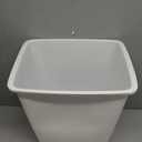 Rubbermaid Small Kitchen Bathroom Trash Can, 9 Gallons, White, Waste Basket for Under Counter/Kitchen/Office/Bedroom/Bathroom