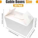 Biaungdo 30 Pack White Gable Boxes for Party Favor, 9.5 x 5 x 5 Inch Large Cardboard Treat Box for Gift, Birthday, Wedding, Lunch, and Other Events