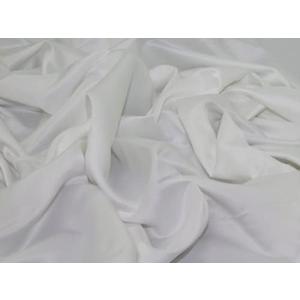 Minerva Recycled Polyester Matt Satin Fabric Ivory - per Yard