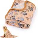 Dog Blankets for Medium Dogs, Cat, Premium Soft Dog Blankets for Small Dog Washable, Puppy Blanket Dogs Essentials for Puppies (1, 42 x 30) (1, Brown, 41" x 30")