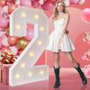 Marquee Numbers, 4FT Marquee Light up Numbers,LED Light Up Number 2- DIY Party decorations, elevate your events with marquee letters 4 feet tall, perfect for Party, Birthday, Baby Shower