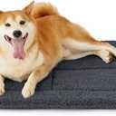 Bedsure Washable Dog Crate Bed for Large Dogs, Soft Foam Floor Pet Mat, Versatile Lightweight Pet Crate Pad for Cages (35x23 in, Grey)