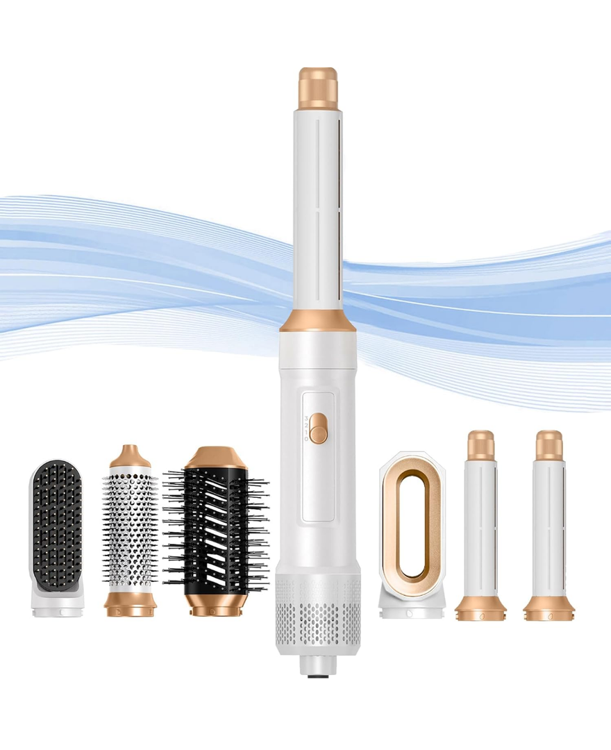 Blow Dryer Brush, 6 in 1 Auto Air Curling Iron Set 3 Temperature