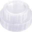 U-QE 100 Pieces Clear Plastic Plates - Clear Disposable Plates - Premium Hard Plastic Plates for Party, Holiday and Party Use Including 50 Dinner 10.25 '' & 50 Dessert Platos 7.5 ''