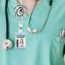 2 x Funny Badge Reel Badge Reel Retractable Mental Health ID with Clip, Racoon Badge Holder for Nursing Students RNs CNAS Doctors Staff Social Worker (All People Out)